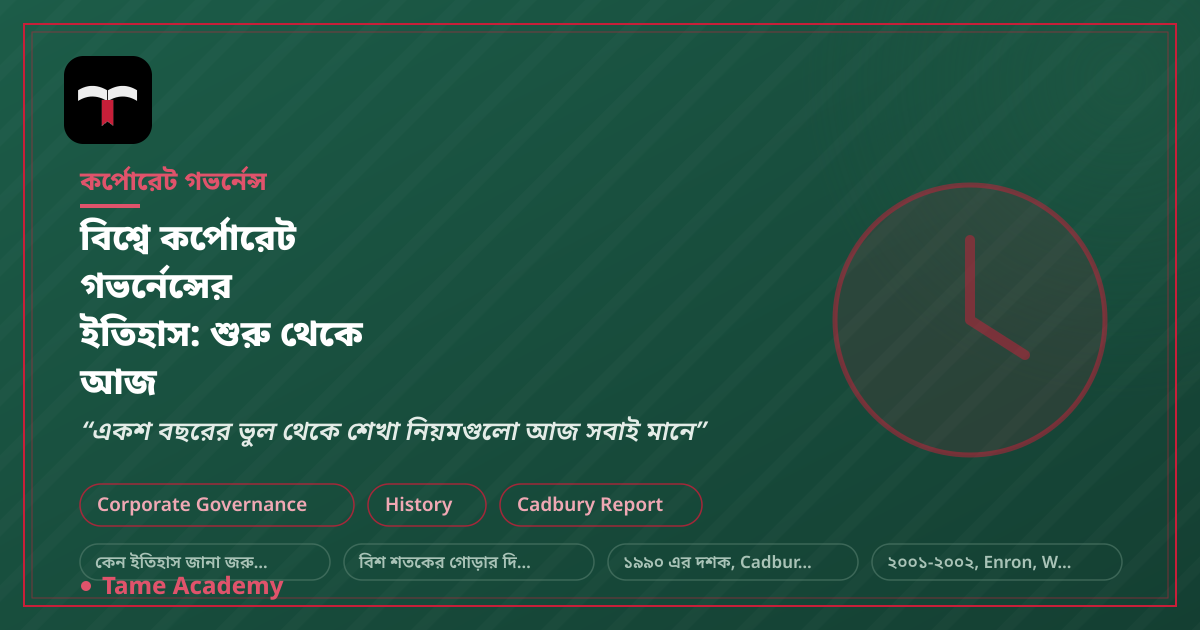বিশ্বে কর্পোরেট গভর্নেন্সের ইতিহাস: শুরু থেকে আজ
